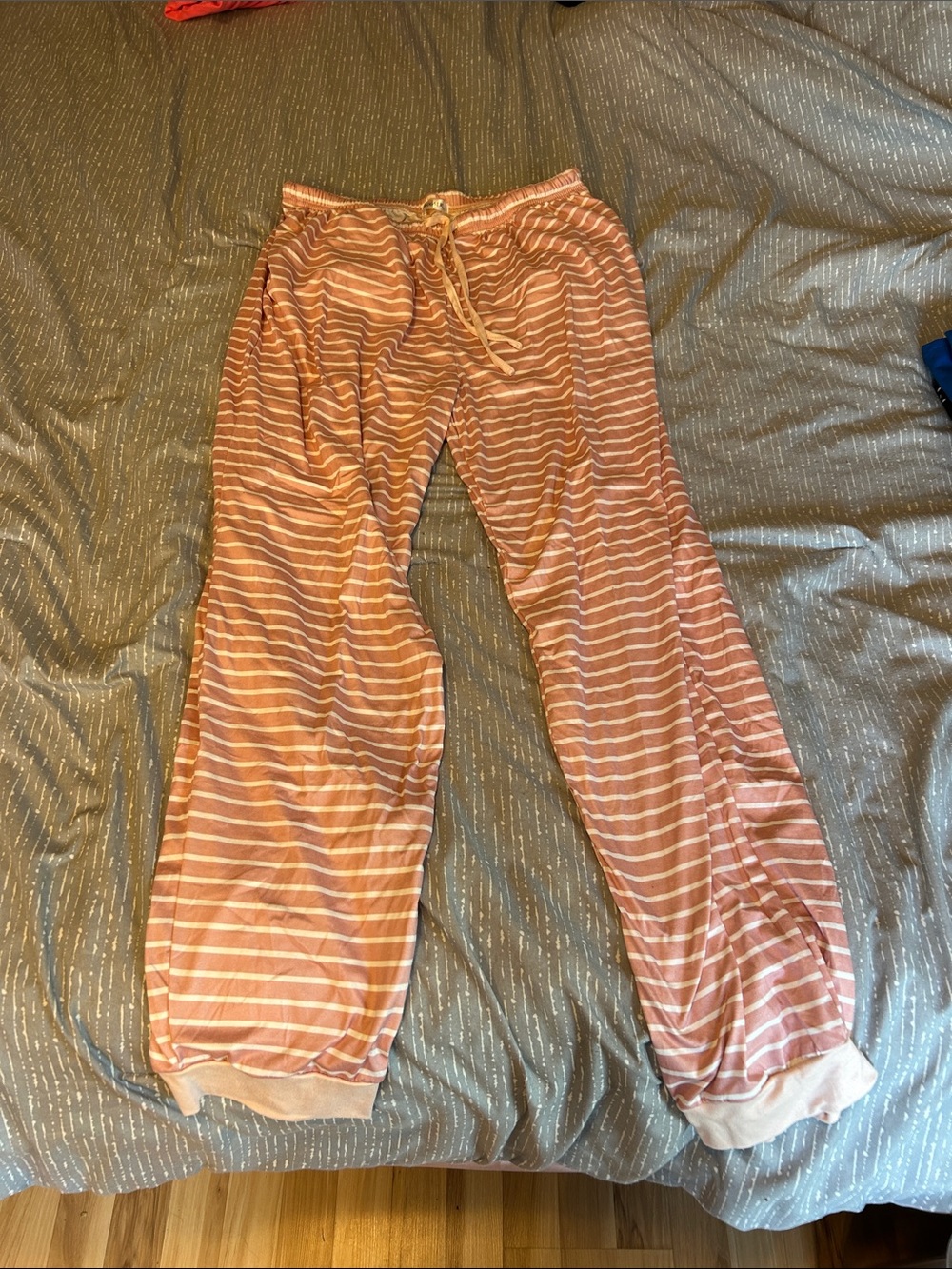 Striped Women's Pajama Pants in Dusty Rose - Cozy Lounge Wear
